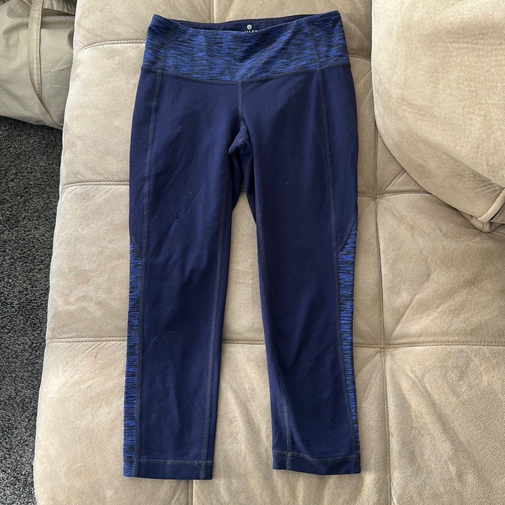 Navy Athleta capris, worn twice